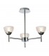 Ceiling 3 Light G9 Ceiling Pendant, Semi Ceiling, Polished Chrome with Clear Prismatic Glass - 4