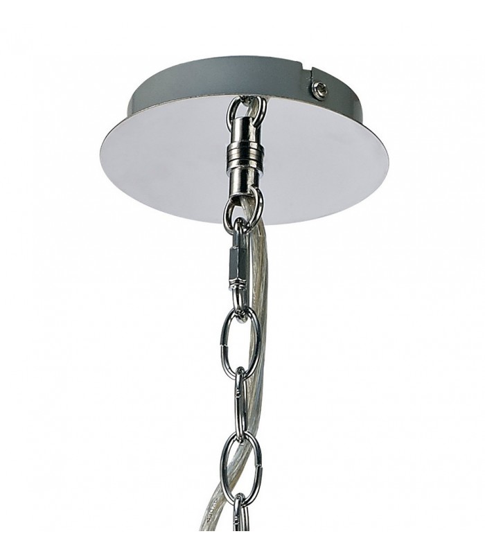 Ceiling 3 Light G9 Ceiling Pendant, Semi Ceiling, Polished Chrome with Clear Prismatic Glass - 7