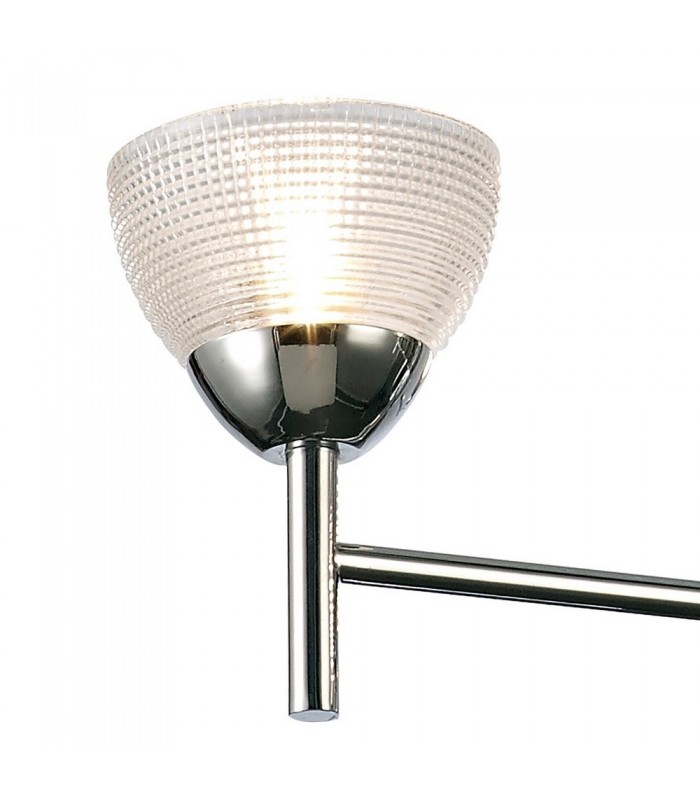 Ceiling 3 Light G9 Ceiling Pendant, Semi Ceiling, Polished Chrome with Clear Prismatic Glass - 12