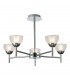 Ceiling 5 Light G9 Ceiling Pendant, Semi Ceiling, Polished Chrome with Clear Prismatic Glass - 4