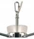 Ceiling 5 Light G9 Ceiling Pendant, Semi Ceiling, Polished Chrome with Clear Prismatic Glass - 10