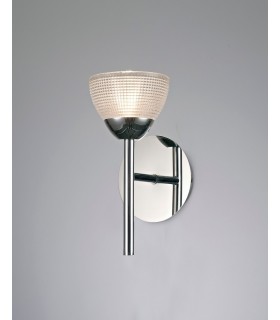 1 Light G9 Wall Lamp, Polished Chrome with Clear Prismatic Glass - 2