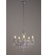 Chandelier with Acrylic Sconce & Acrylic Droplets 5 Light E14 Polished Chrome - 2