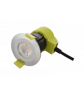 Dimmable LED Recessed Downlight, Polished Chrome, 38 deg. Beam Angle, 760lm, 2700K, IP65, DRIVER INCLUDED - 2