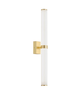 Batumi LED Bathroom Wall Lamp Brass Opal Diffuser IP44 2540lm 3000K-1