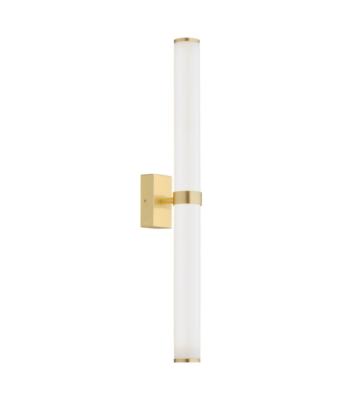 Batumi LED Bathroom Wall Lamp Brass Opal Diffuser IP44 2540lm 3000K-1