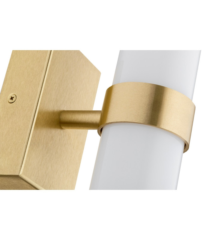 Batumi LED Bathroom Wall Lamp Brass Opal Diffuser IP44 2540lm 3000K-4
