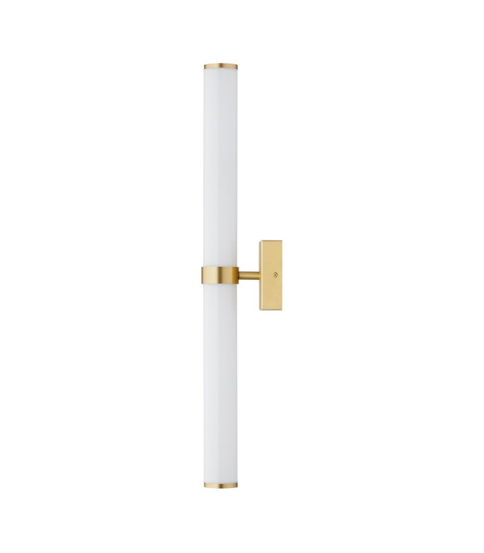 Batumi LED Bathroom Wall Lamp Brass Opal Diffuser IP44 2540lm 3000K-5
