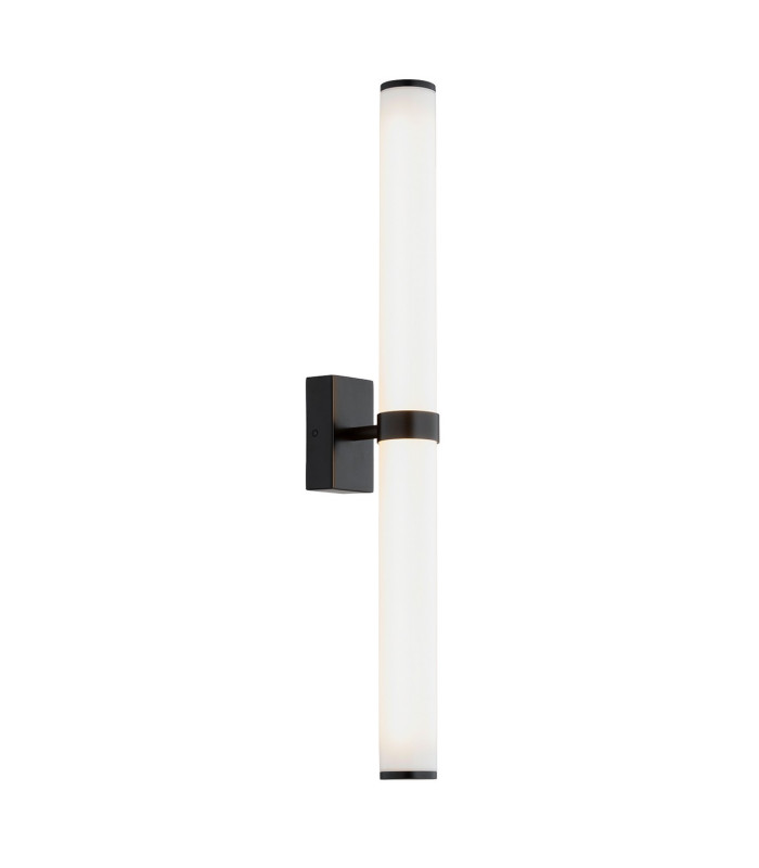 Batumi LED Bathroom Wall Lamp Black Opal Diffuser IP44 2540lm 3000K-1