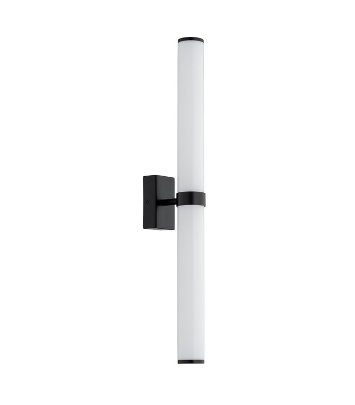 Batumi LED Bathroom Wall Lamp Black Opal Diffuser IP44 2540lm 3000K-3