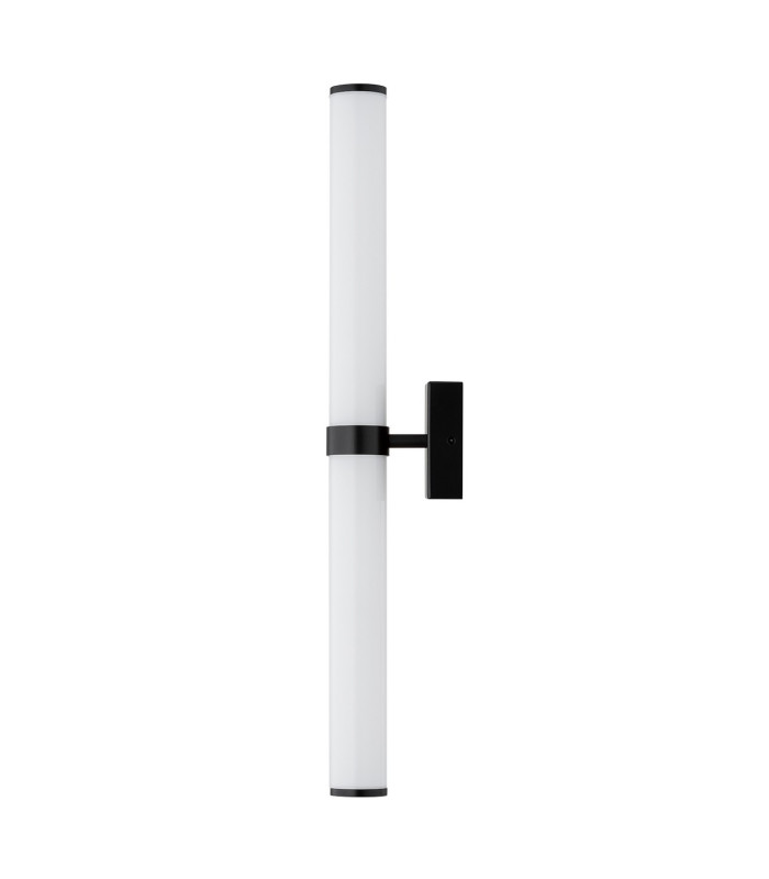 Batumi LED Bathroom Wall Lamp Black Opal Diffuser IP44 2540lm 3000K-4