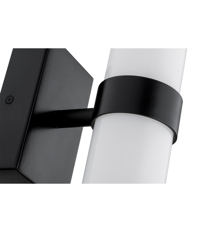 Batumi LED Bathroom Wall Lamp Black Opal Diffuser IP44 2540lm 3000K-5