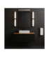 Batumi LED Bathroom Wall Lamp Black Opal Diffuser IP44 2540lm 3000K-6