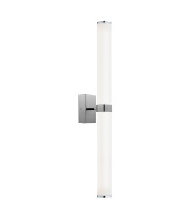 Batumi LED Bathroom Wall Lamp Brushed Nickel Opal Diffuser IP44 2540lm 3000K-1