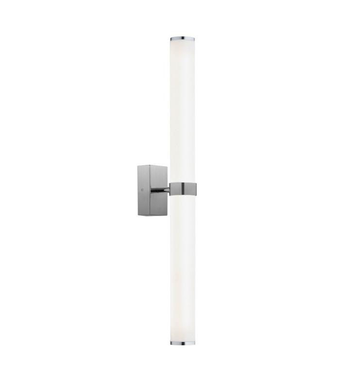 Batumi LED Bathroom Wall Lamp Brushed Nickel Opal Diffuser IP44 2540lm 3000K-1