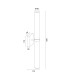 Batumi LED Bathroom Wall Lamp Brushed Nickel Opal Diffuser IP44 2540lm 3000K-5