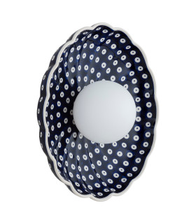 Boll Handmade Shell 28cm Wall Lamp Deep Cobalt Blue White Dots G9 IP44-1
