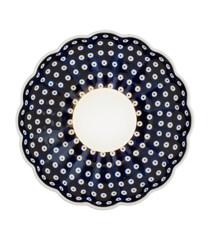 Boll Handmade Shell 28cm Wall Lamp Deep Cobalt Blue White Dots G9 IP44-3