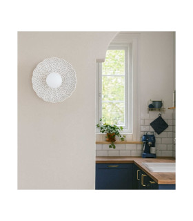 Boll Handmade Shell 28cm Wall Lamp Cream Deep Cobalt Blue Dots G9 IP44-2
