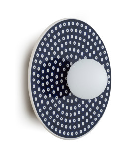Boll Handmade 30cm Wall Lamp Deep Cobalt Blue White Dots G9 IP44-1