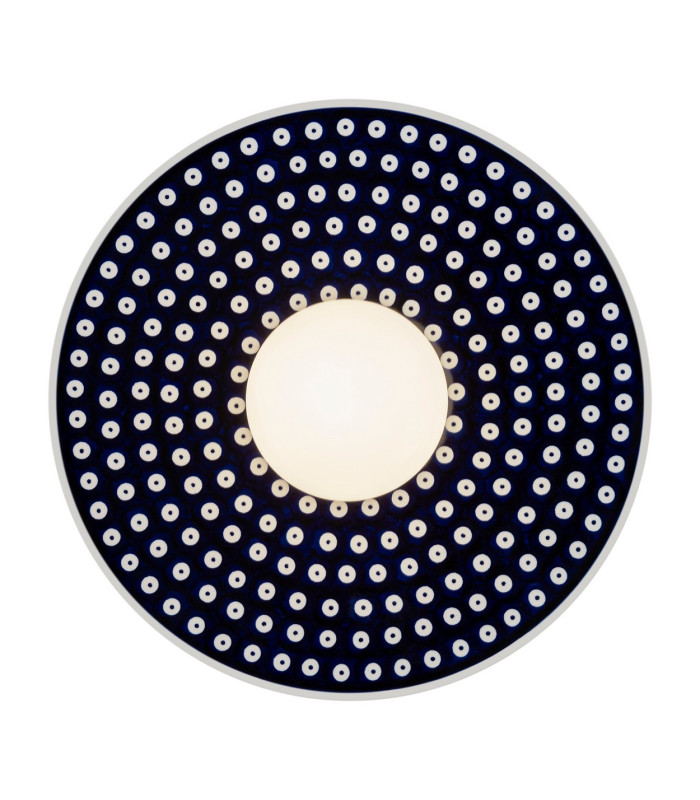 Boll Handmade 30cm Wall Lamp Deep Cobalt Blue White Dots G9 IP44-3