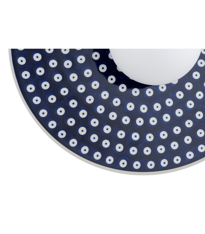 Boll Handmade 30cm Wall Lamp Deep Cobalt Blue White Dots G9 IP44-5