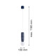 Boll Handmade Slim Pendant Ceiling Light Cream Deep Cobalt Blue Dots G9 IP44-8