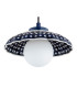 Boll Handmade Dome Pendant Ceiling Light Deep Cobalt Blue White Dots G9 IP44-3