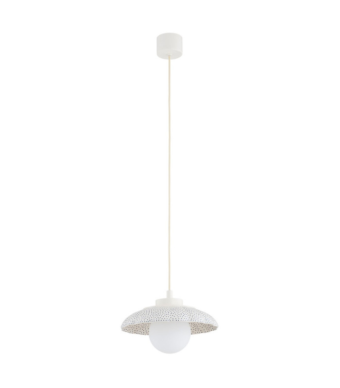 Boll Handmade Dome Pendant Ceiling Light Cream Deep Cobalt Blue Dots G9 IP44-4