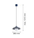 Boll Handmade Dome Pendant Ceiling Light Cream Deep Cobalt Blue Dots G9 IP44-7