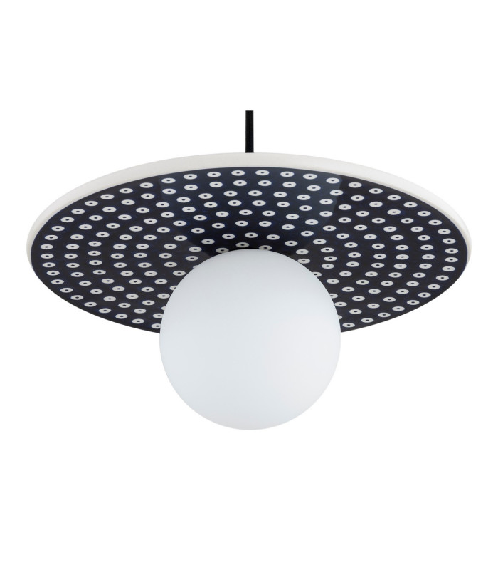 Boll Handmade Pendant Ceiling Light Deep Cobalt Blue White Dots G9 IP44-3