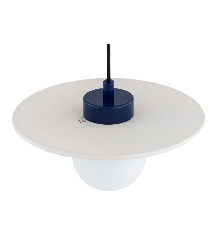 Boll Handmade Pendant Ceiling Light Deep Cobalt Blue White Dots G9 IP44-5