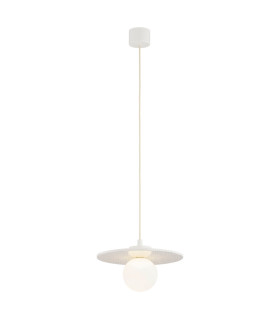 Boll Handmade Pendant Ceiling Light Cream Deep Cobalt Blue Dots G9 IP44-1