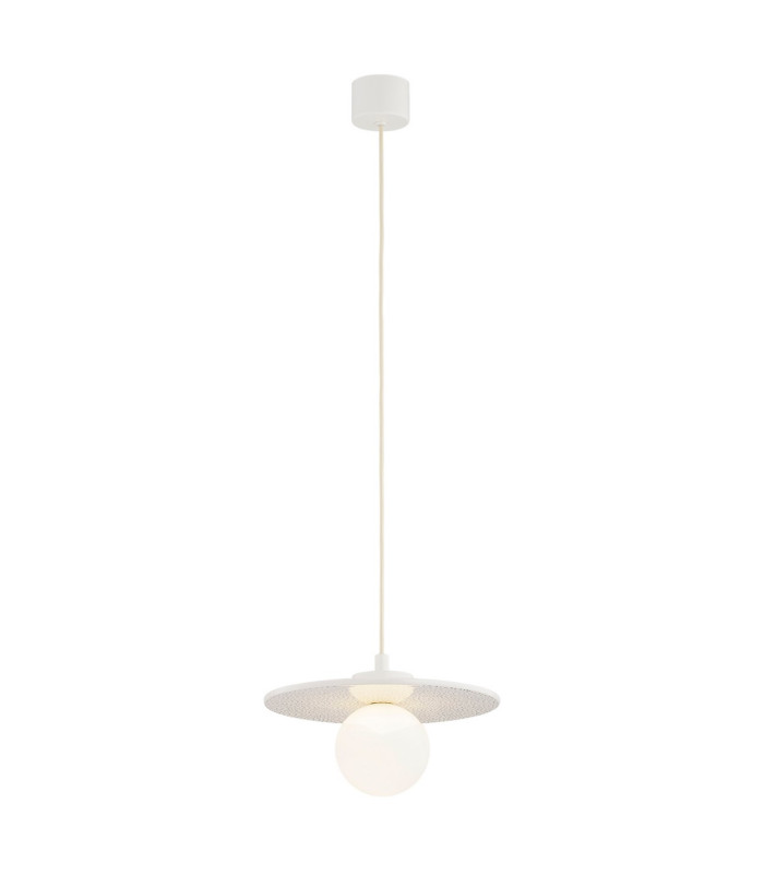 Boll Handmade Pendant Ceiling Light Cream Deep Cobalt Blue Dots G9 IP44-1
