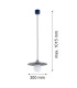 Boll Handmade Pendant Ceiling Light Cream Deep Cobalt Blue Dots G9 IP44-7