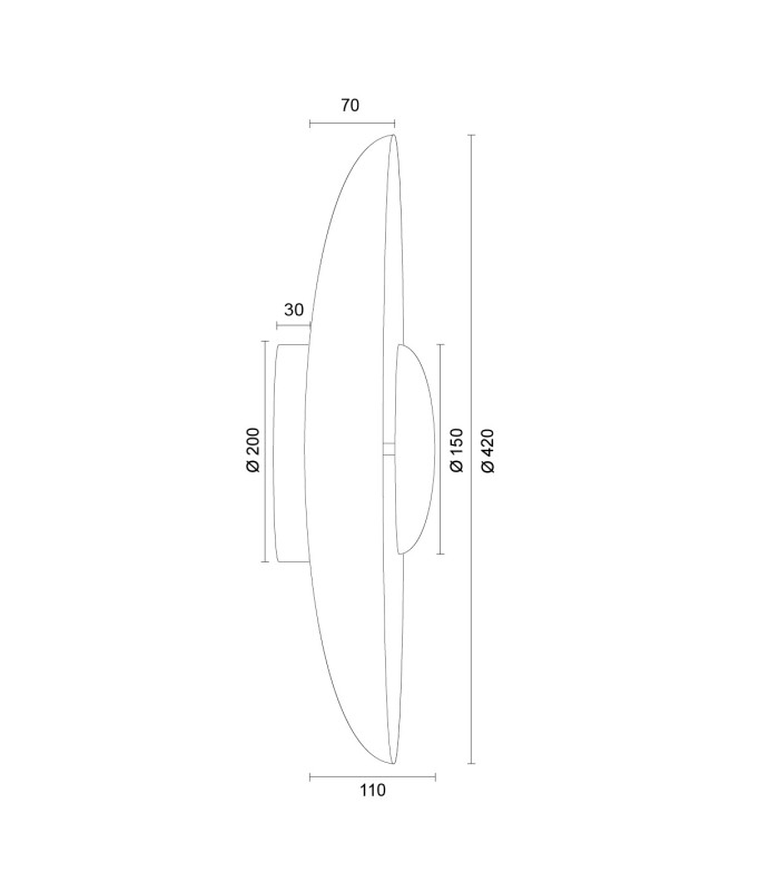 Bolton Integrated LED Wall Lamp Gold  2170lm 3000K-9
