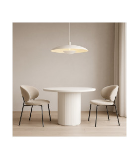 Bolton LED Dome Pendant Ceiling Light Cream White 2170lm 3000K-2