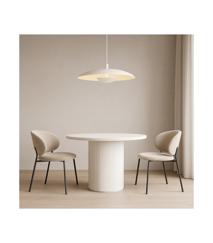 Bolton LED Dome Pendant Ceiling Light Cream White 2170lm 3000K-2
