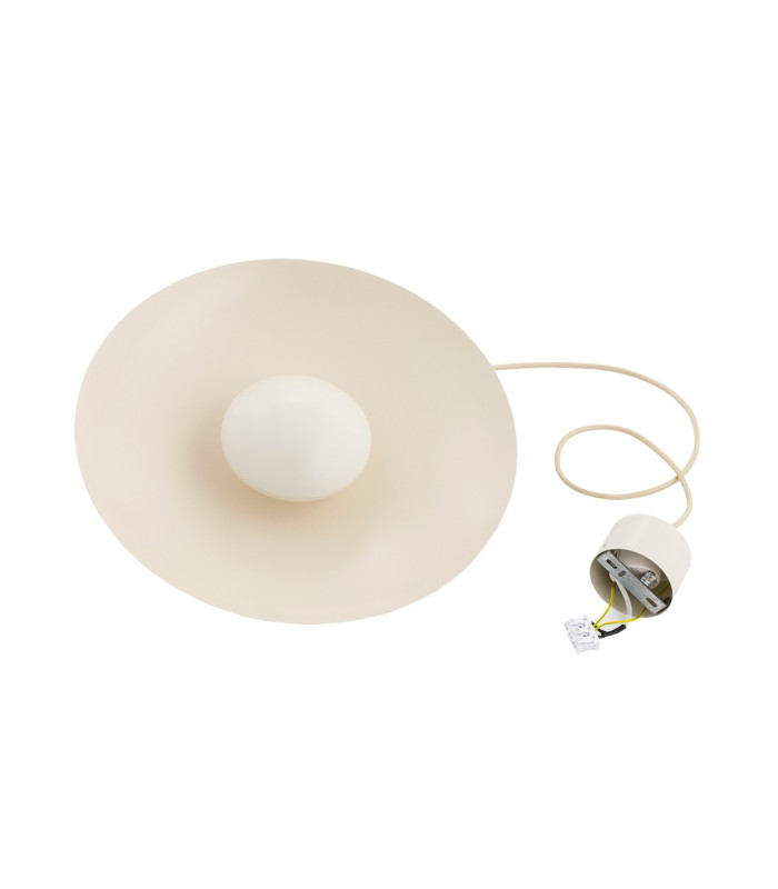 Bolton LED Dome Pendant Ceiling Light Cream White 2170lm 3000K-5