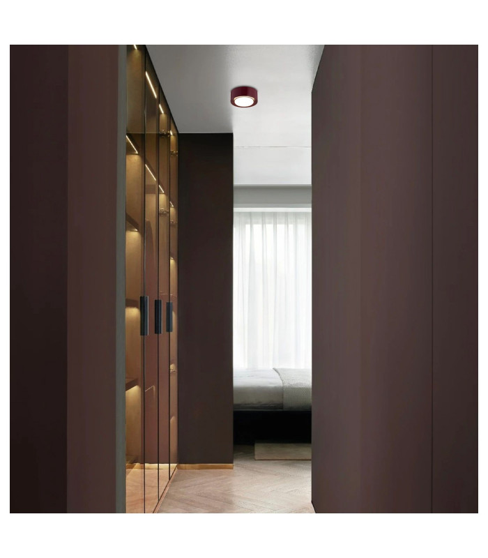 Elora Surface Mounted Downlight Burgundy GX53-2