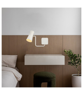 Lord Adjustable Reading Wall Light Cream White E14-2