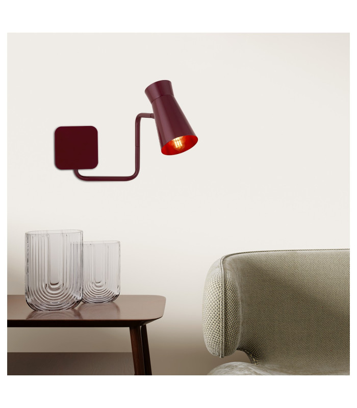 Lord Adjustable Reading Wall Light Burgundy E14-2