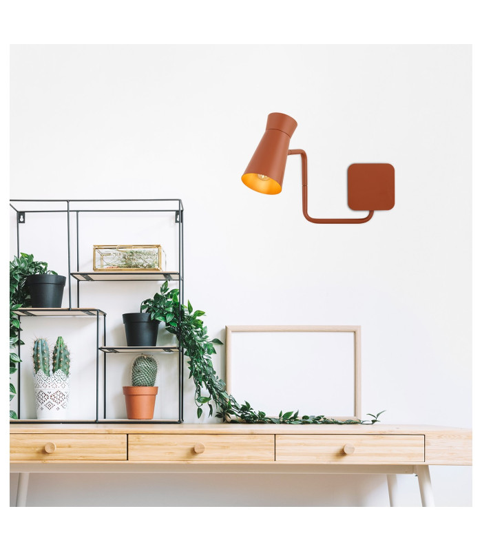 Lord Adjustable Reading Wall Light Terracotta E14-2