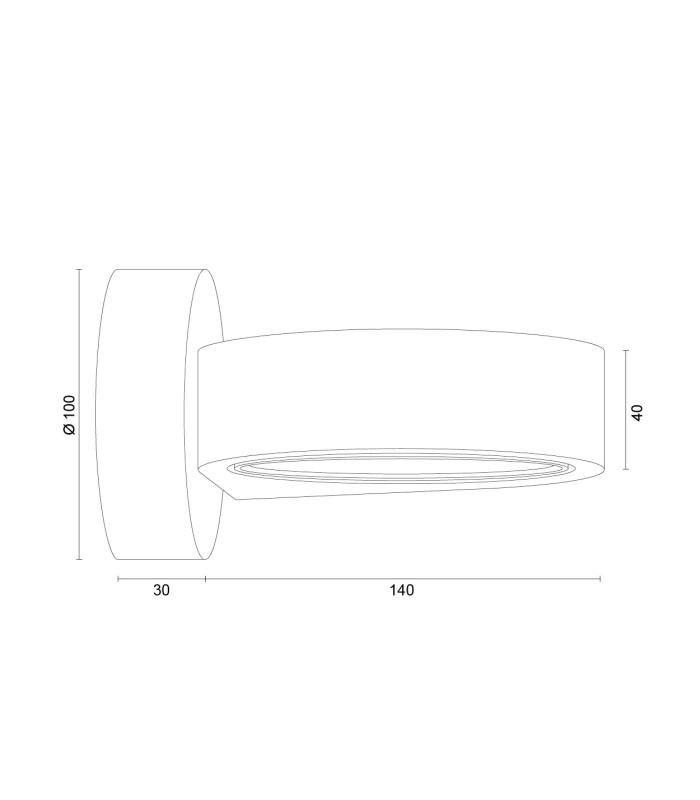 Lotus Adjustable Up & Down Wall Lamp Burgundy GX53-8