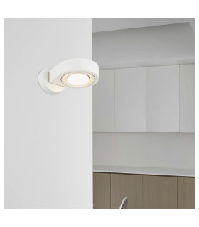 Lotus Adjustable Up & Down Wall Lamp Cream White GX53-2