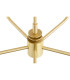 Preston 5 Light Multi Arm Pendant Ceiling Light Brushed Brass Opal Glass Shade E14-6