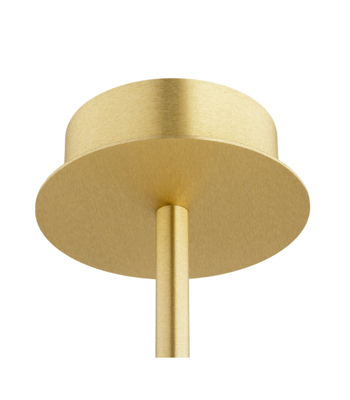 Preston 5 Light Multi Arm Pendant Ceiling Light Brushed Brass Opal Glass Shade E14-7