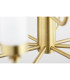Preston 12 Light Multi Arm Pendant Ceiling Light Brushed Brass Opal Glass Shade E14-7