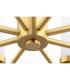 Preston 12 Light Multi Arm Pendant Ceiling Light Brushed Brass Opal Glass Shade E14-9