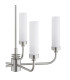 Preston 5 Light Multi Arm Pendant Ceiling Light Brushed Nickel Opal Glass Shade E14-6